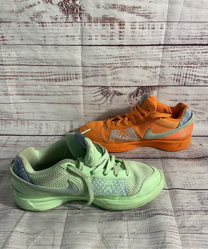 Nike JA 1 'Mismatched' Men's-FQ4796-800 Size 9 Green & Mandarin