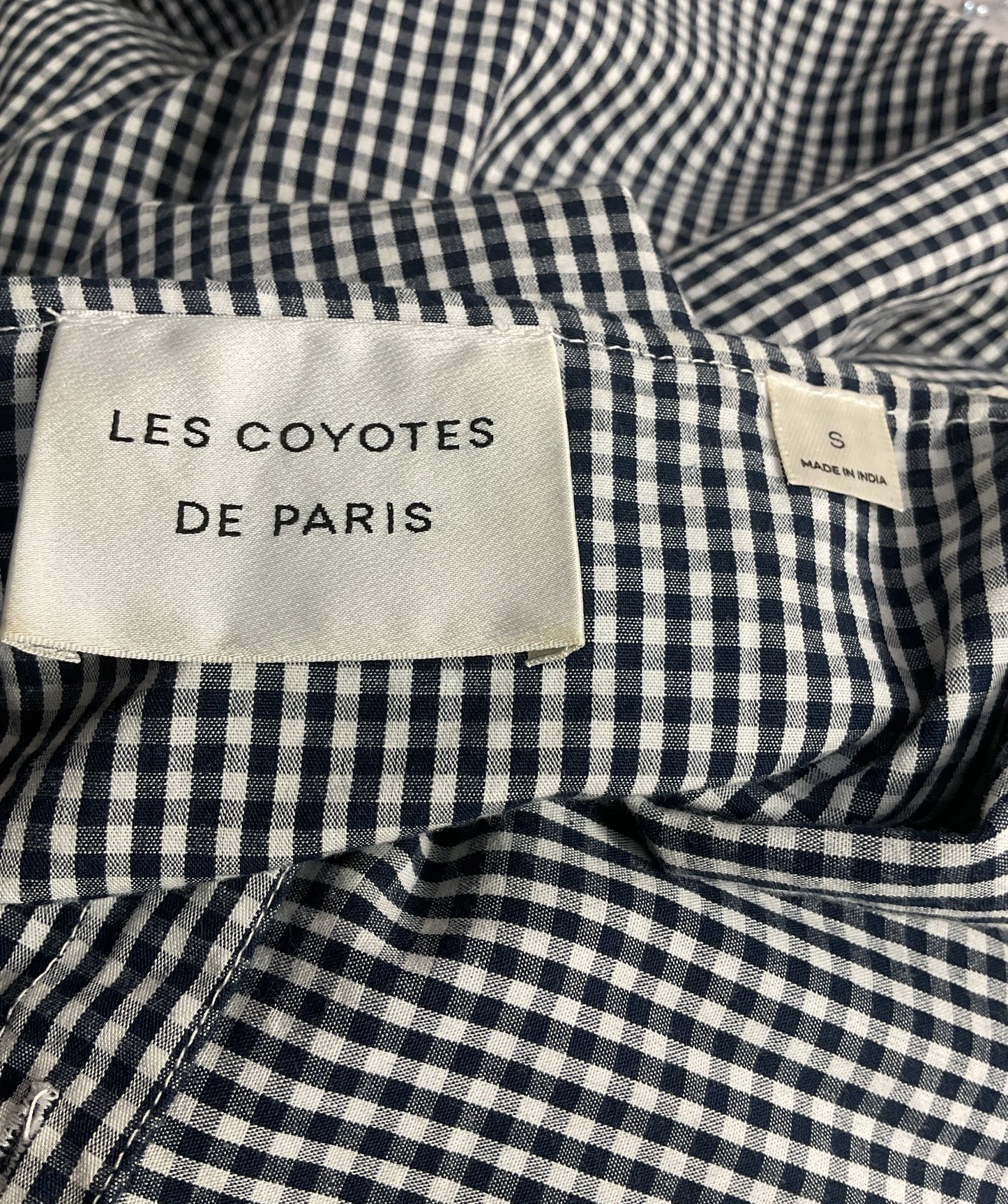 Les Coyotes de Paris Gingham Casey Navy Dress Navy S