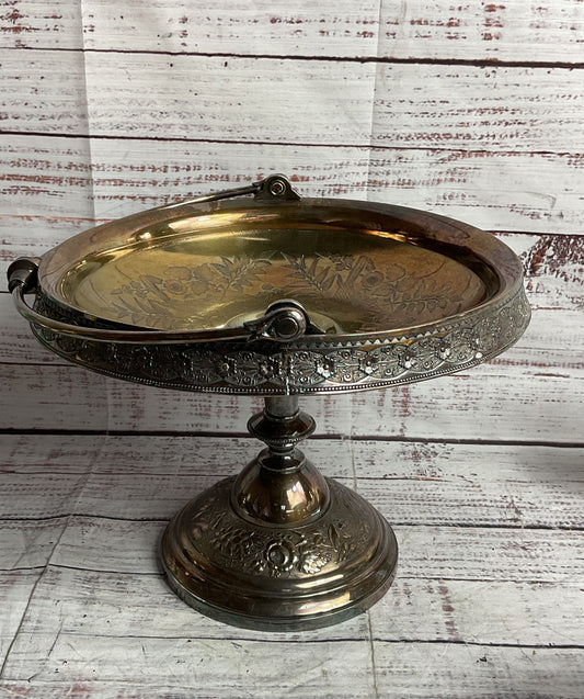Simpson Hall Miller & Co Vintage Bride Basket Trecle Plate Silver Plated