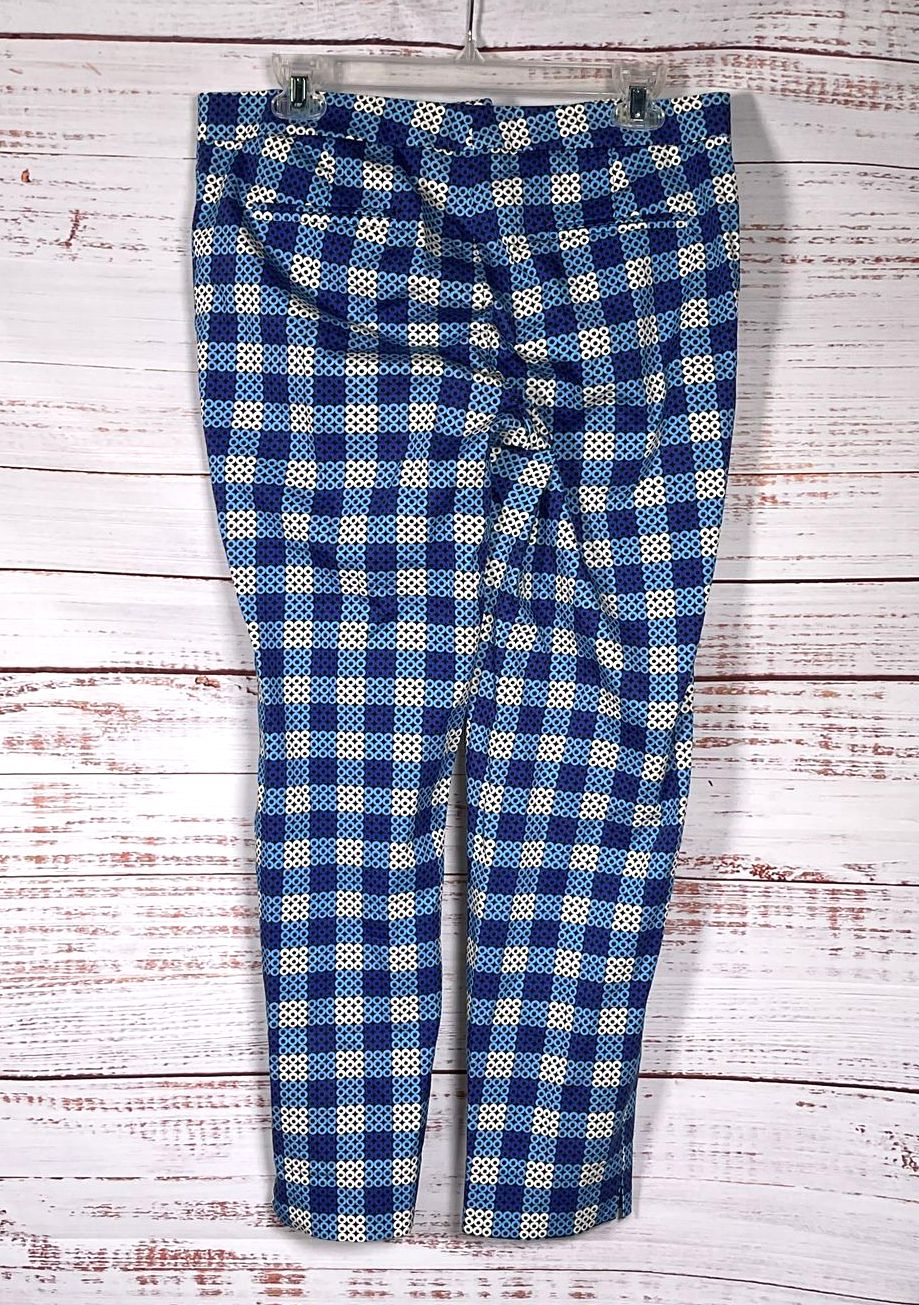 Mary Katrantzou Circle Print Cotton Blend Pants Blue 6