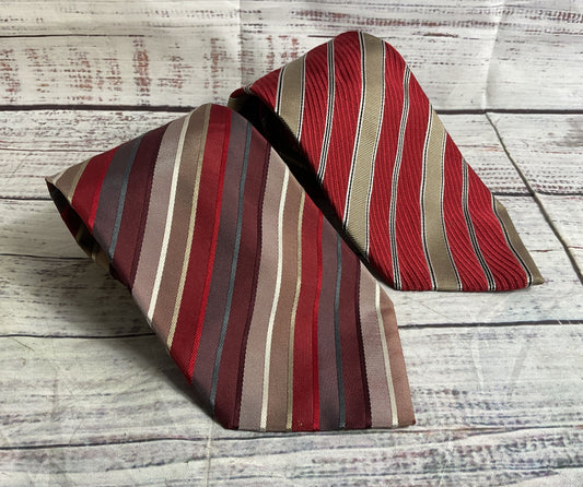 Geoffrey Beene Striped Set of 2 Ties Multicolor OS