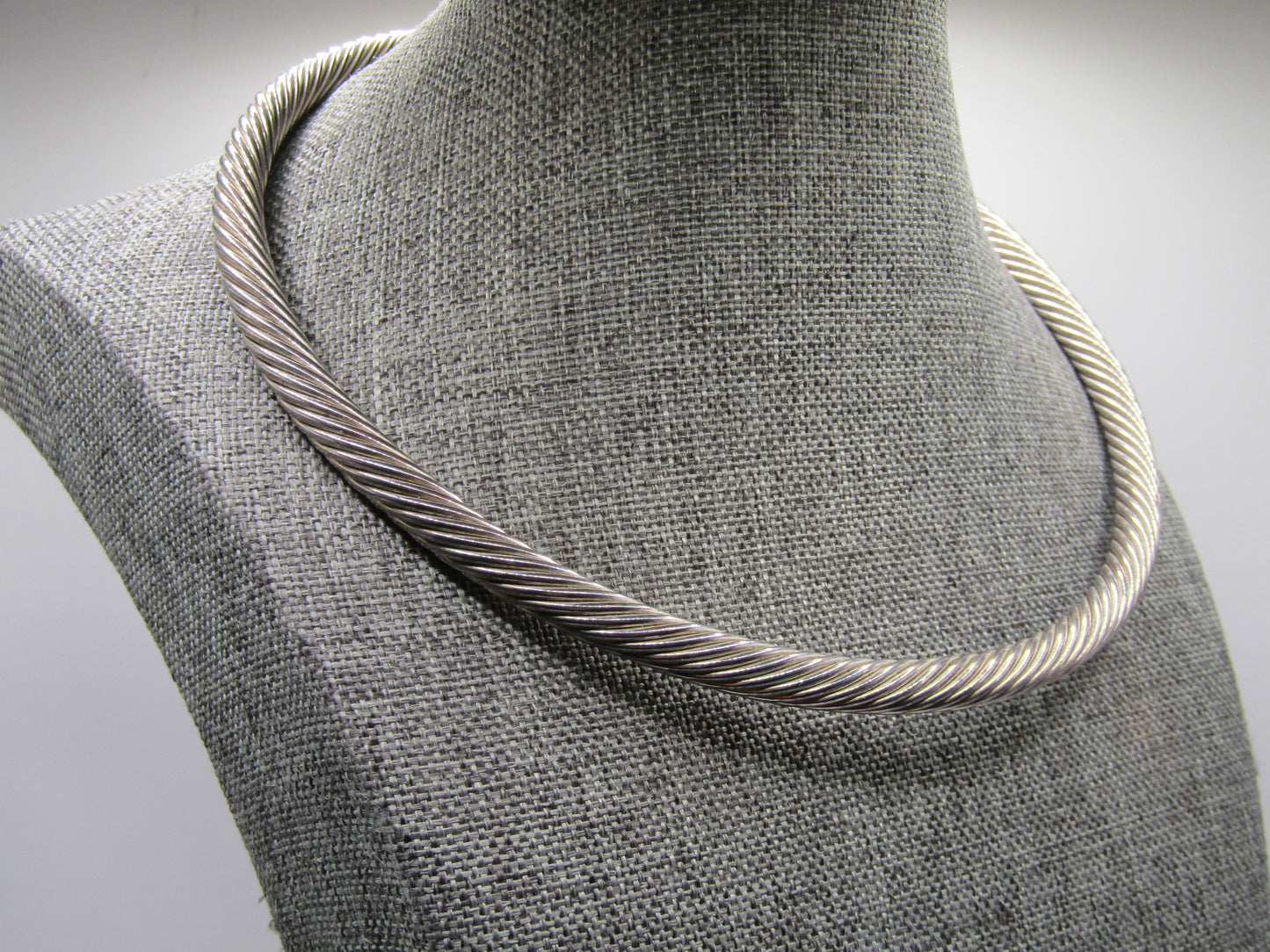 15" Silver Plated Rope Choker Necklace