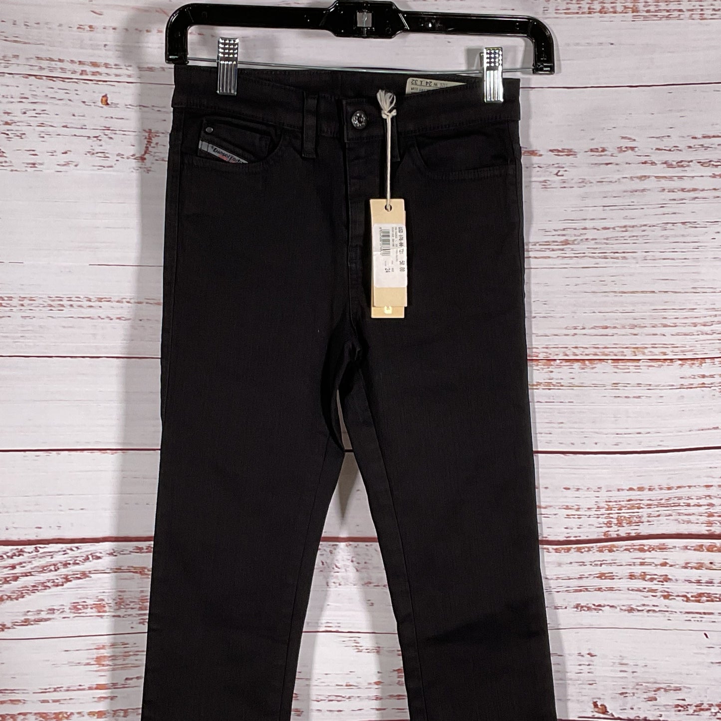 NWT DIESEL Skinzee Women's Black Super Slim Skinny Jeans- SZ 24W x 32L
