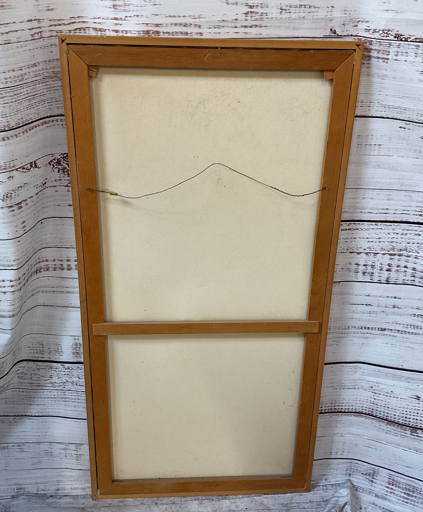 Vintage MCM Deer in Golden Forest Painting Signed by Conte