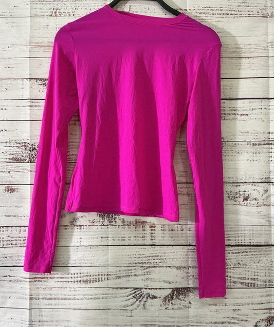 NWT Women's Skims Long Sleeve T shirt top in Fuchsia Size M