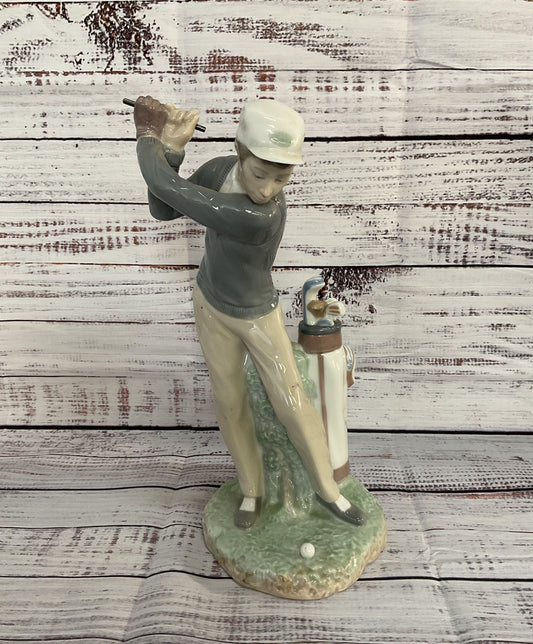 Lladro 4824 Golfer Porcelain Figurine