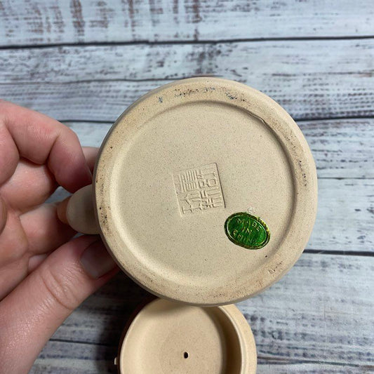 Chinese Yixing Zisha Tan Clay Mini 5" Barrel Tea Pot