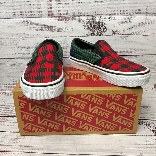 VANS Classic Slip On Plaid Houndstooth Multicolor Sneaker Dress Shoe Kids 12 New