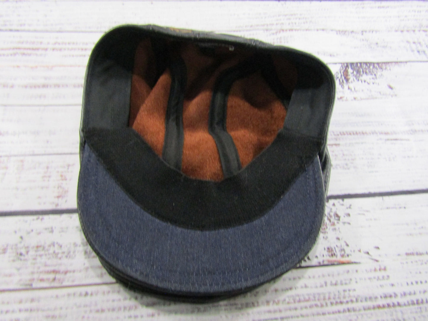 Goorin Bros Chandler Fields Men's Black Leather Newsboy Cabbie Flat Cap