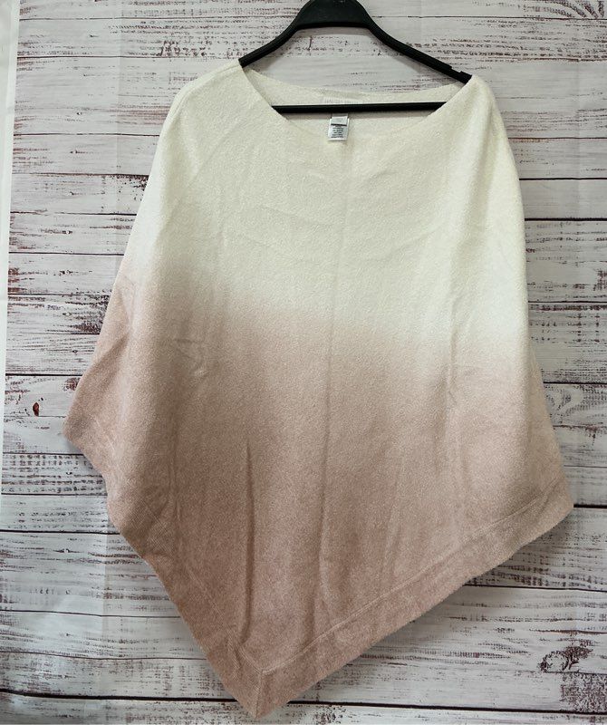 Women's Barefoot Dreams Cozy Chic Lite Ombre Rose Mist Poncho Size OS