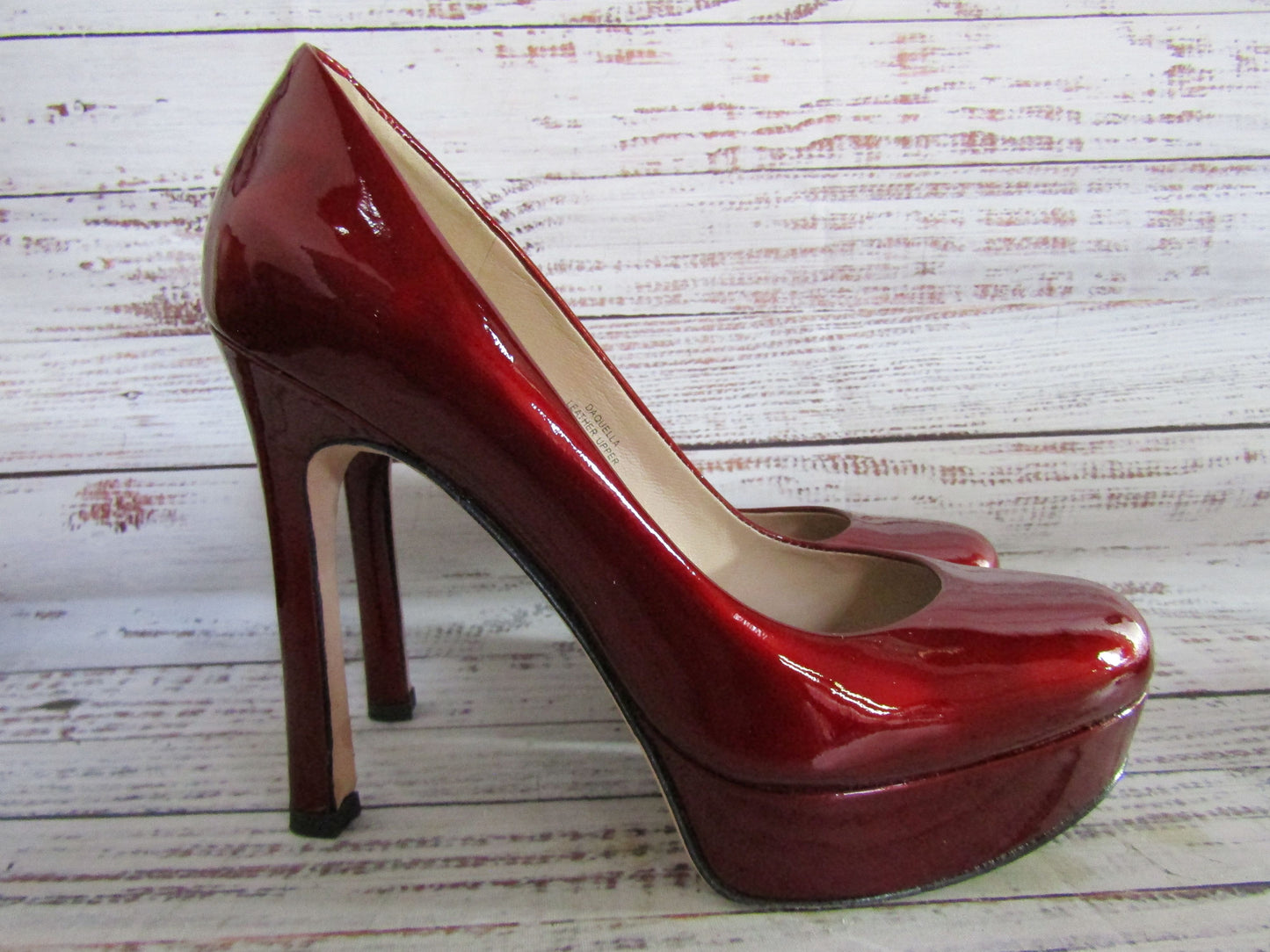 Joan & David Quella Women's Red Patent Leather Pumps Size 6.5