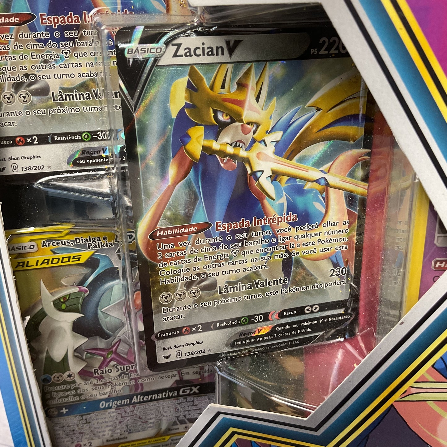 Pokemon Baralho Batalha De Liga Zacian V Cards Portuguese Box Sealed