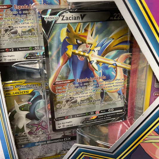 Pokemon Baralho Batalha De Liga Zacian V Cards Portuguese Box Sealed