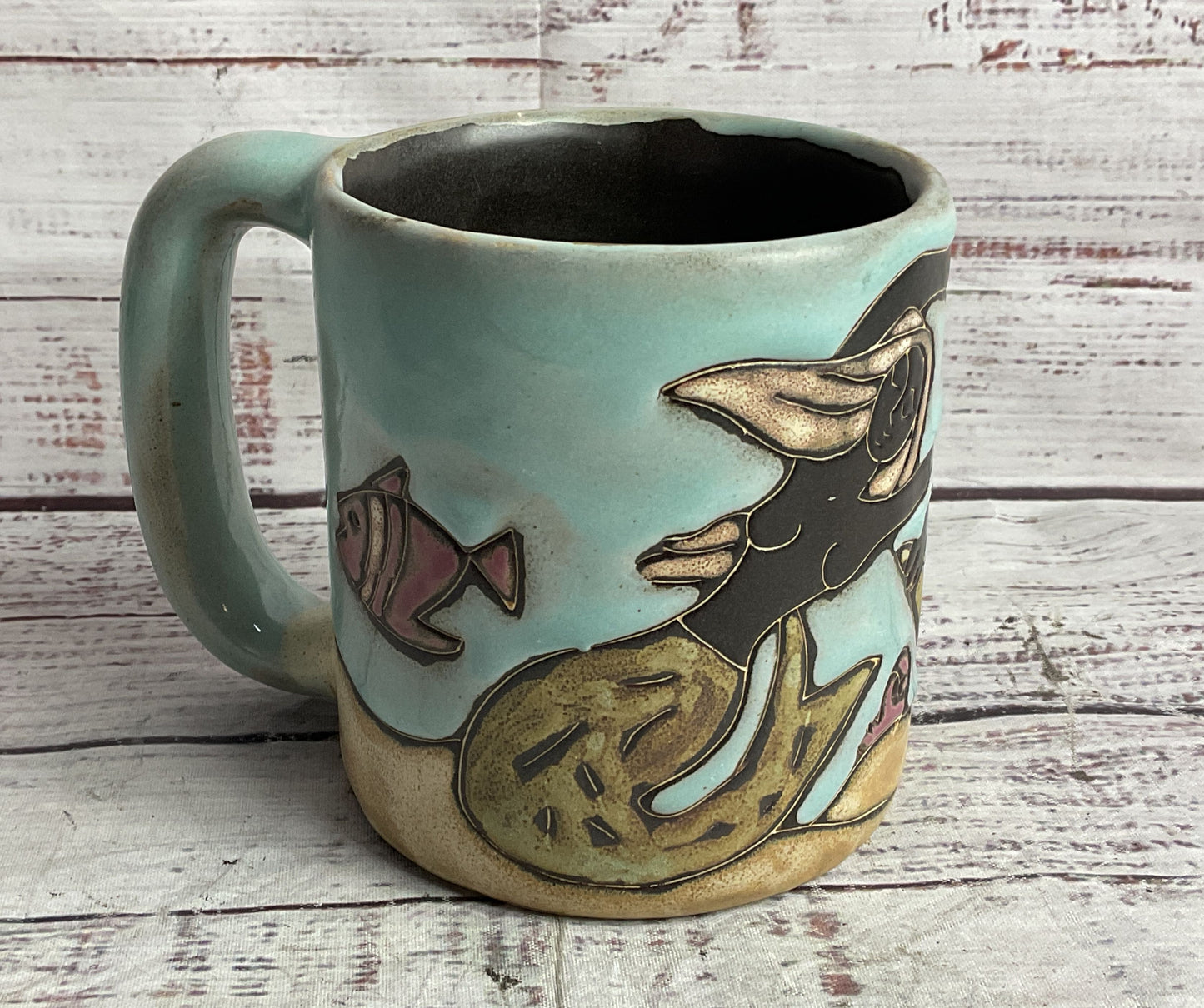 Design by Mara 16 oz Stoneware Mermaid Mug Multicolor