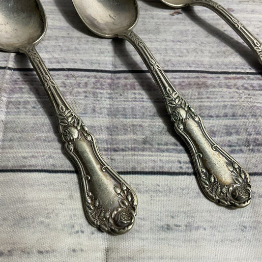 VTG. Rockford S.P. Co. Rosemary Silver Plate 6 pc. Teaspoons Set