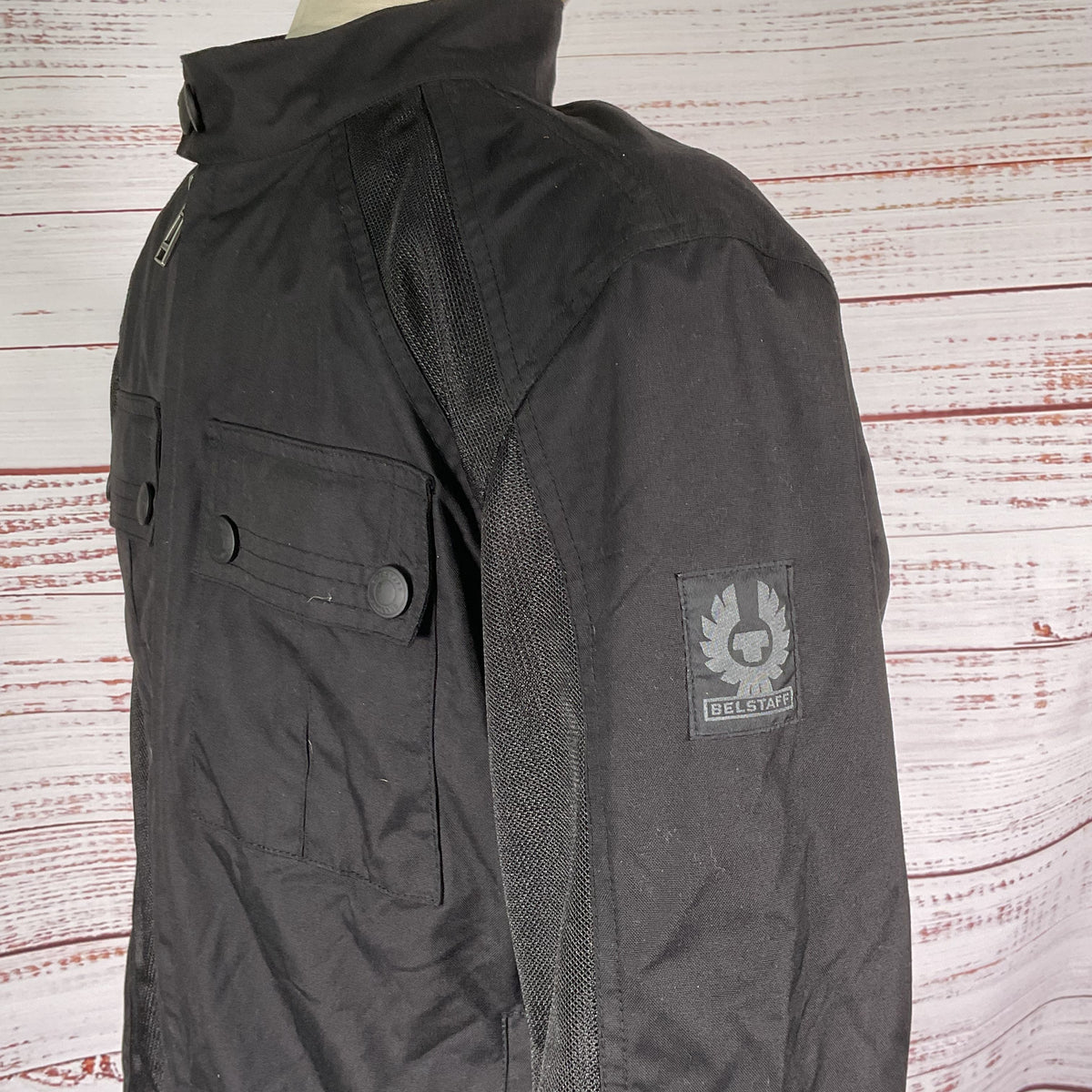 BELSTAFF Temple Men's Black Mesh Motorcycle Jacket - SZ M