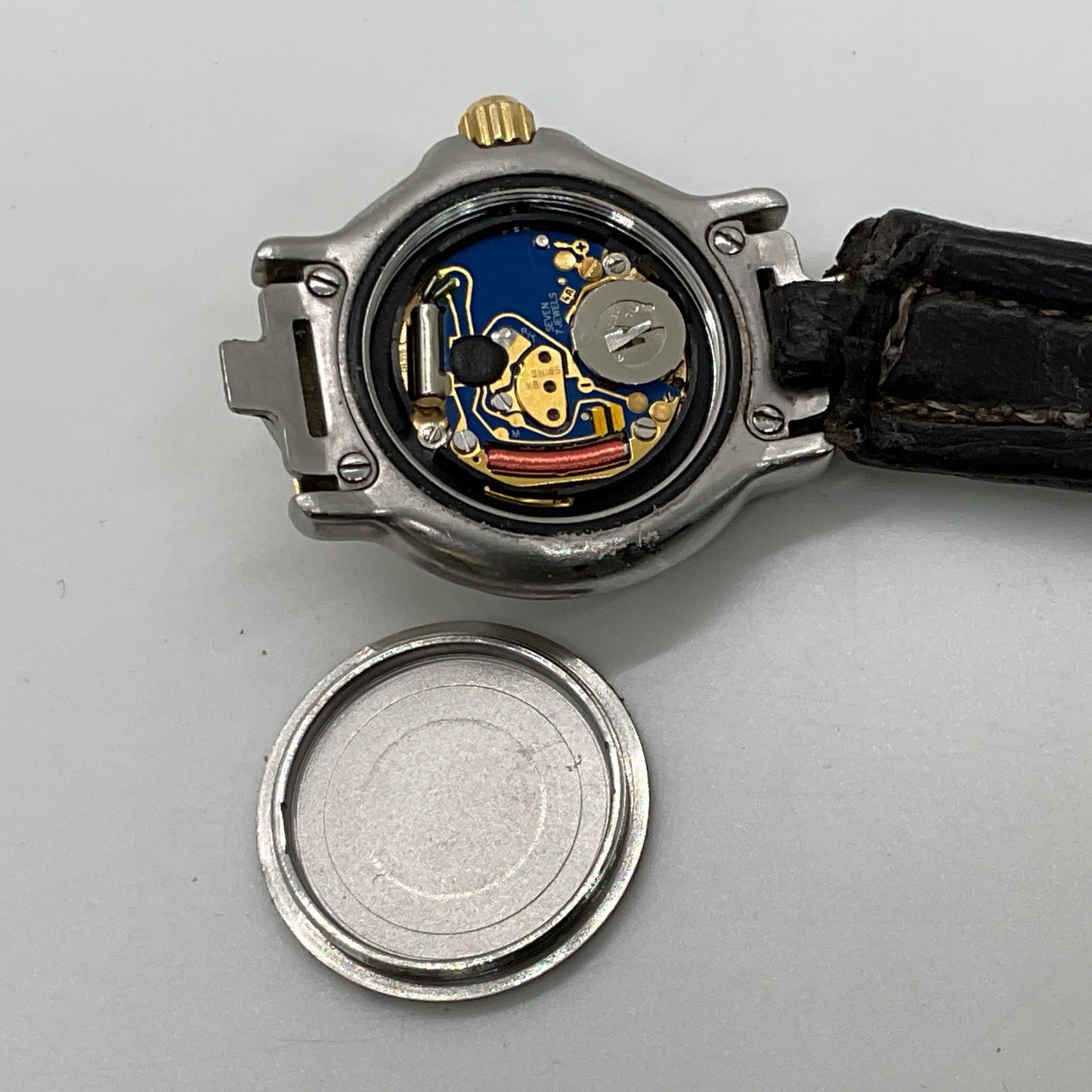 VTG. 90's TAG HEUER 6000 Series 2 Tone 18k Gold And Steel WH1353-K0 Womens Watch