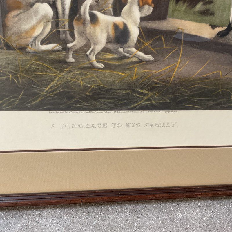 A Disgrace to His Family by Stanley Berkeley 31" Framed Dog Art Print