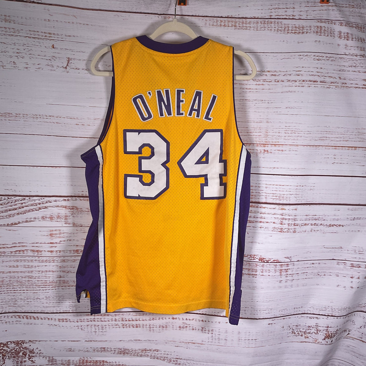 Shaq O'Neal #34 Hardwood Classics Adidas La Lakers Basketball Jersey Size M