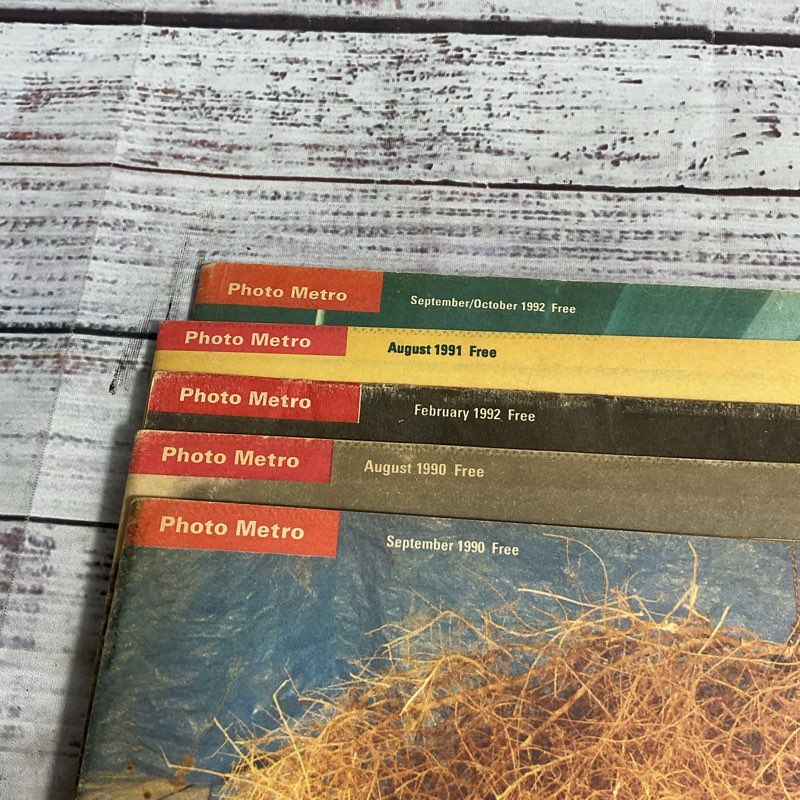 Lot Of 5 Vintage Photo Metro Issues 1990-92 Collectible Photography Magazines
