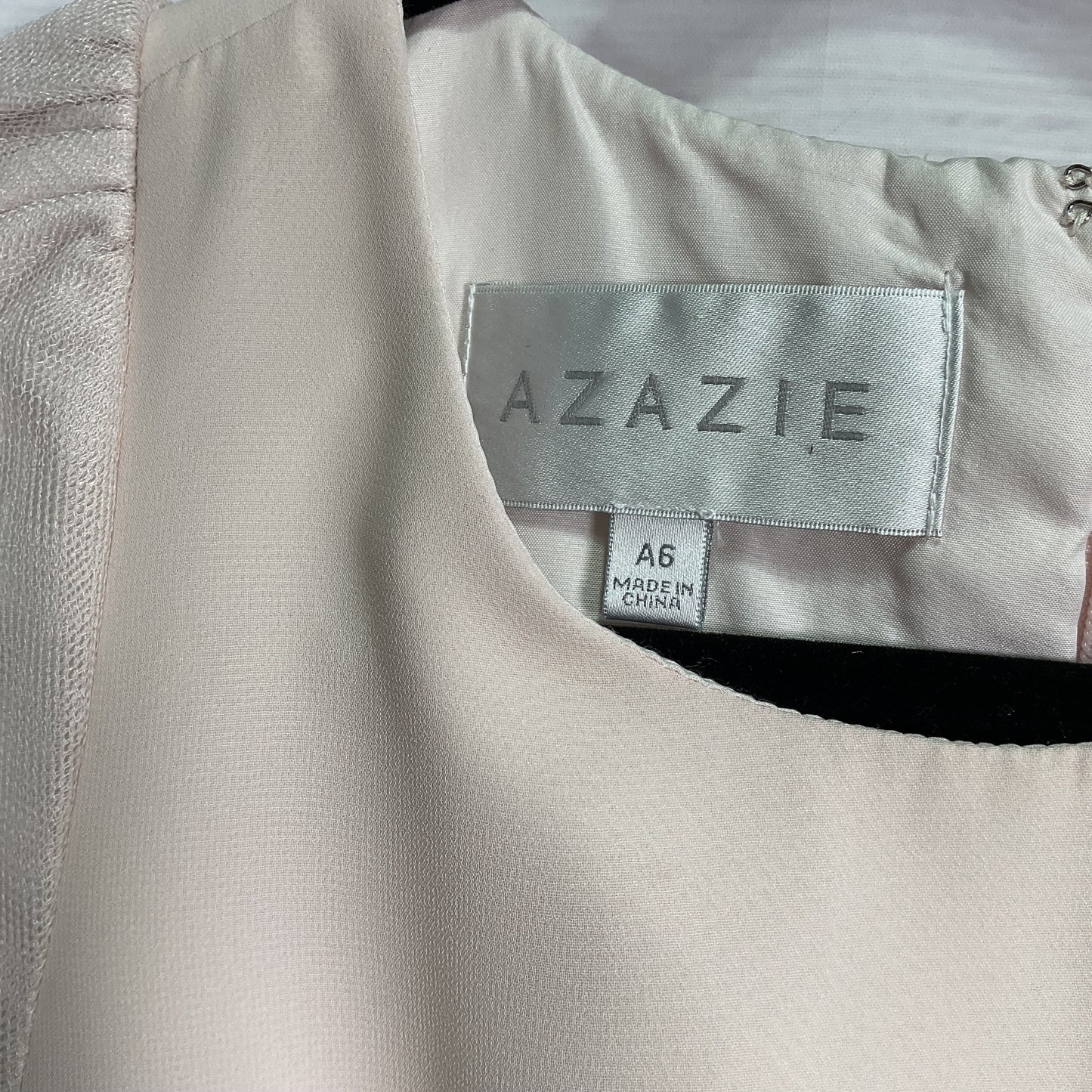 Azazie Light Pink Mid Sleeved Formal Long Dress - Size A6