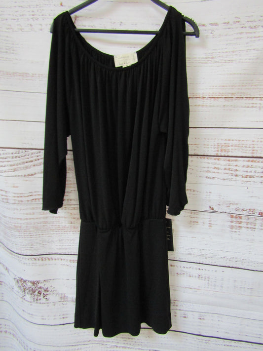 Artelier Nicole Miller Women's Black Open Long Sleeve Mini Dress Size S