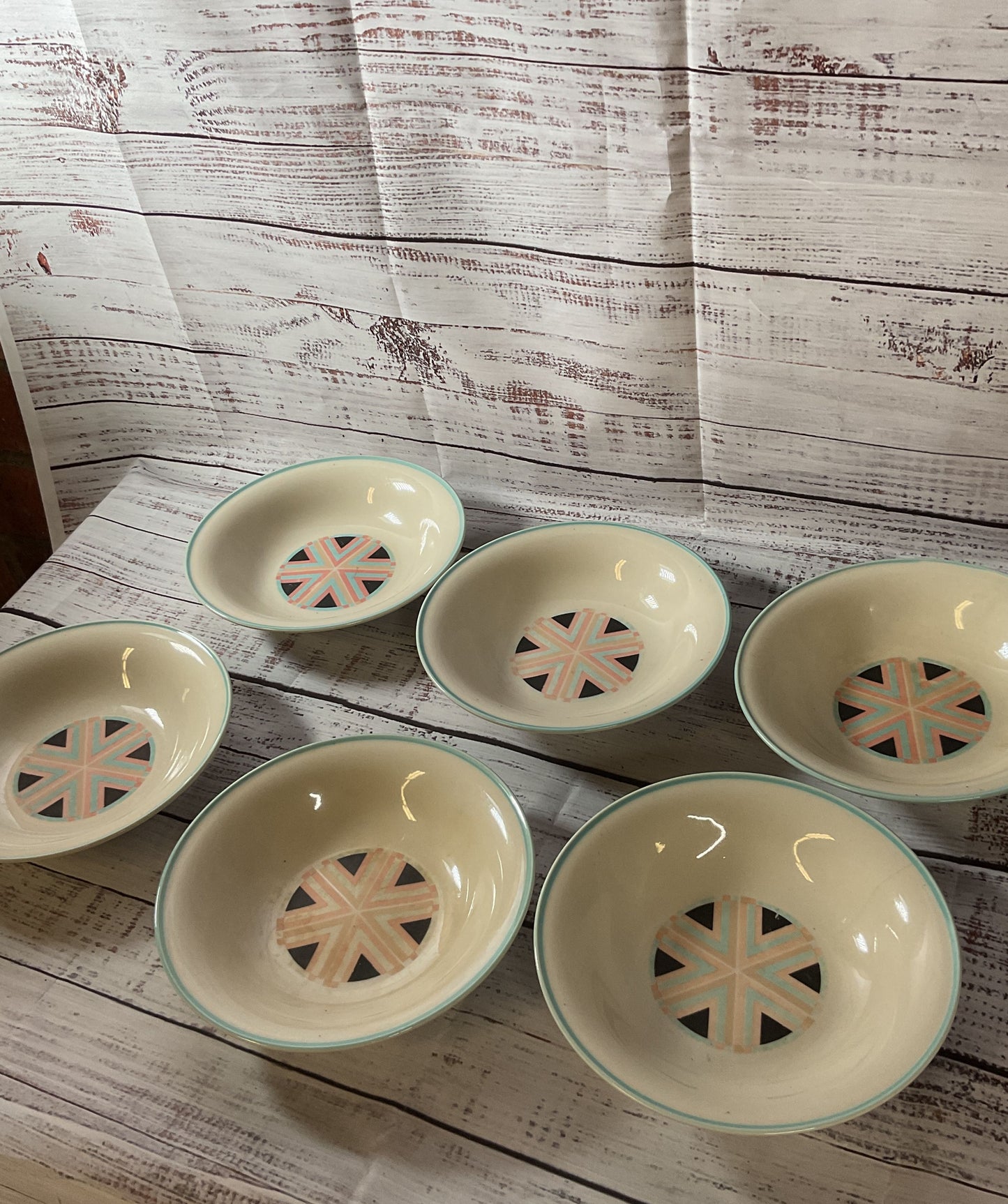 Zuni Sango Stoneware Japan 6 Cereal Bowls AS IS