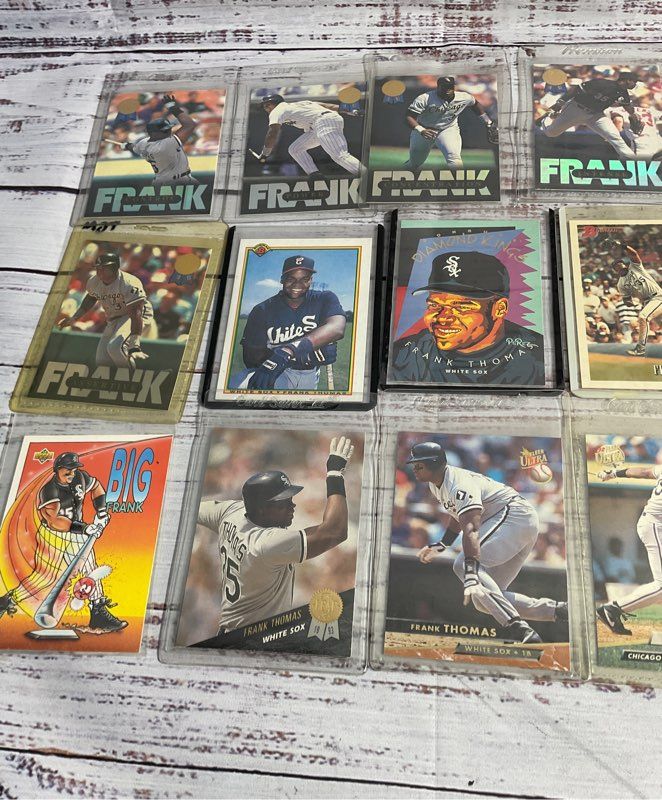 Vintage Lot Of 18 Frank Thomas Mlb Trading Cards
