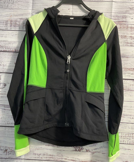 Women's Lululemon Black/Neon Jacket w/ hood Size 8