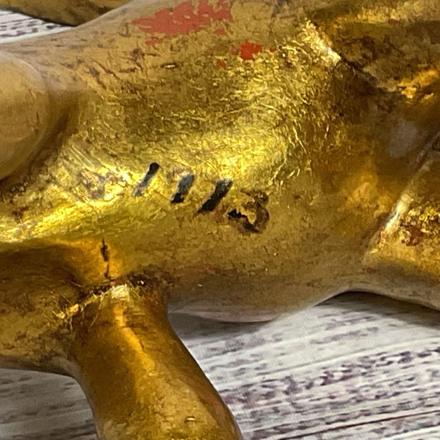 1973 VTG. ANTHONY FREEMAN MCFARLIN? Gold Leave Cat Figurine- 8" x 10"