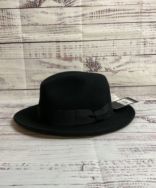 NWT Borges & Scott Black 100% Wool Felt Adjustable Hat - Size Small