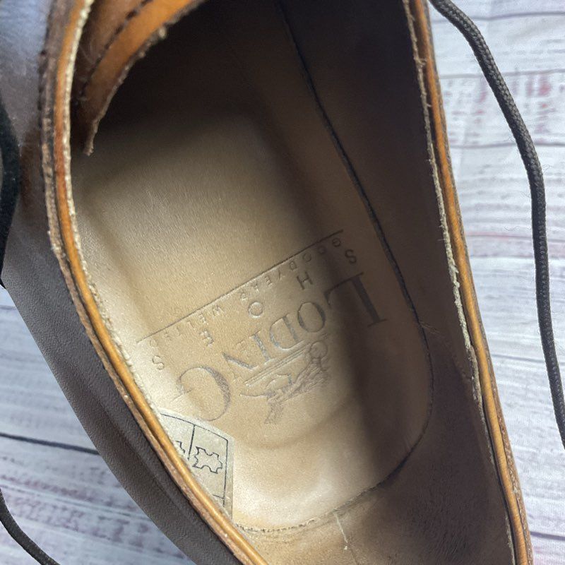 Loding Brown Leather Oxford Dress Shoe Men's Size 8