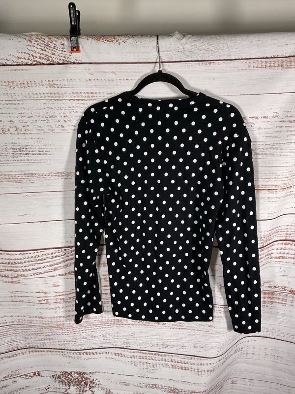 Comme Des Garcons CDG Play Polka Dot Long Sleeve Shirt Black White Size S