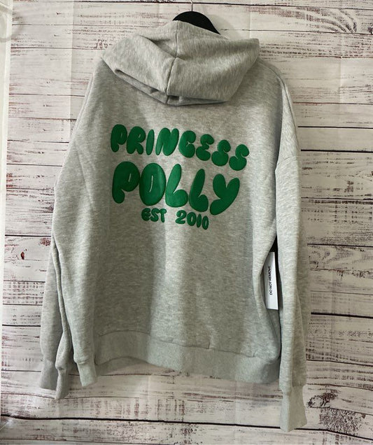 NWT Women's Princess Polly Gray Sweatshirt Hoodie Size 8