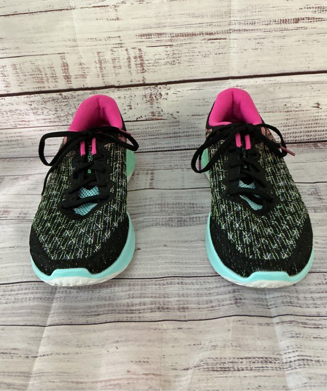 Women's Under Armour Flow Velociti Wind 2 Pink And Green Sneakers Size 10