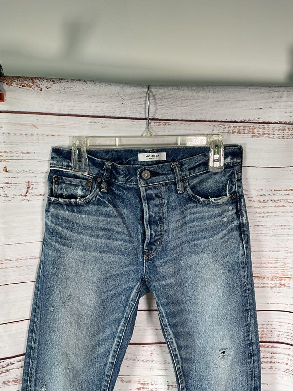Moussy Vintage Howa Women's Denim Jeans Distress Size 27 Made in Japan