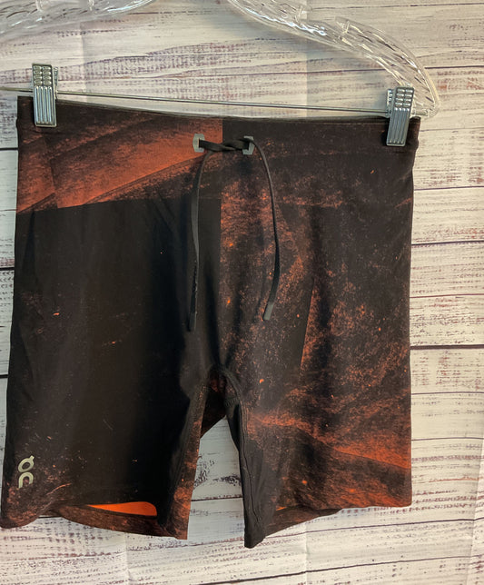 Women's Run On Clouds Black/Orange Race Tights/Shorts Size S