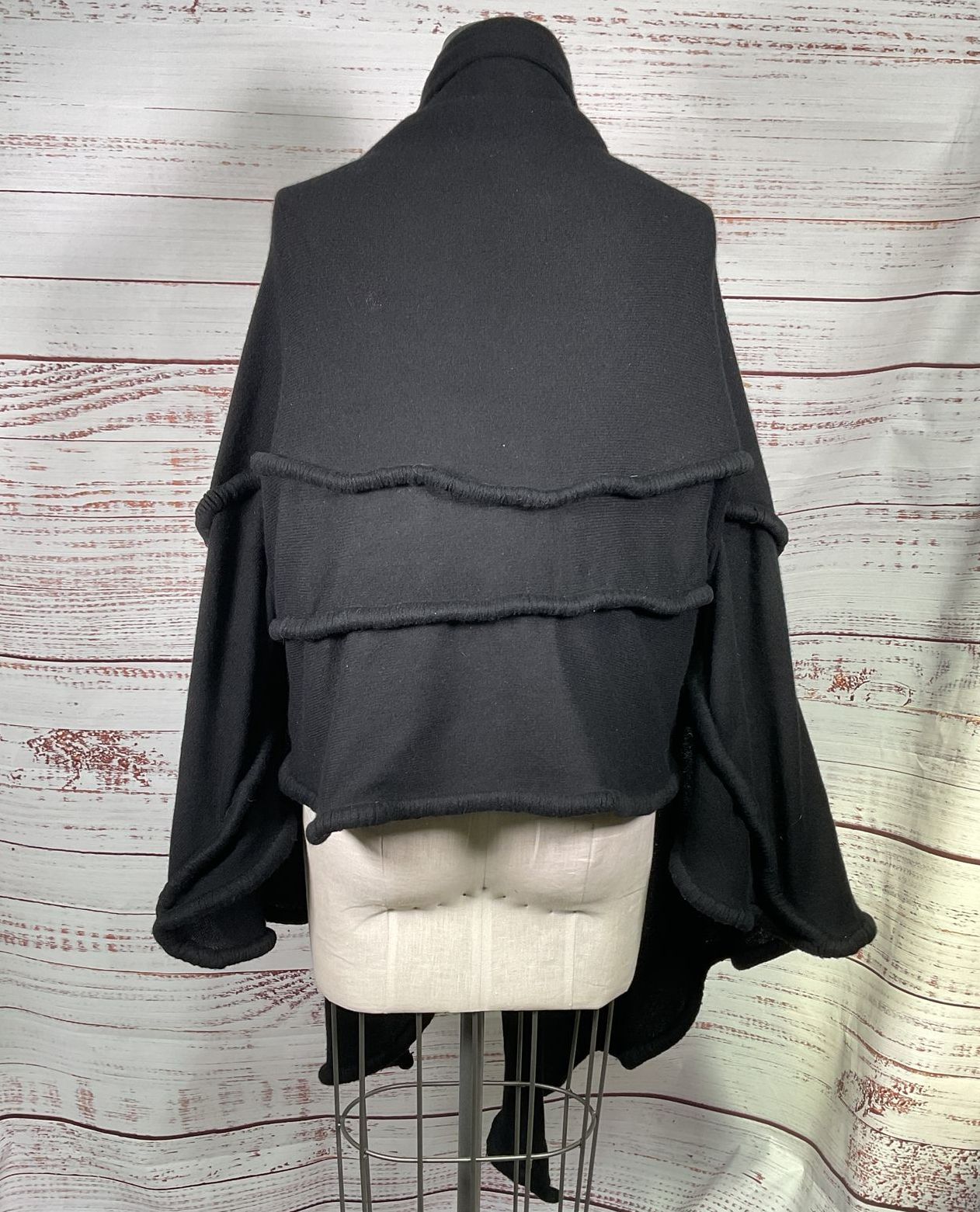 Prayer Haute Couture Shawl Wrap Black OS