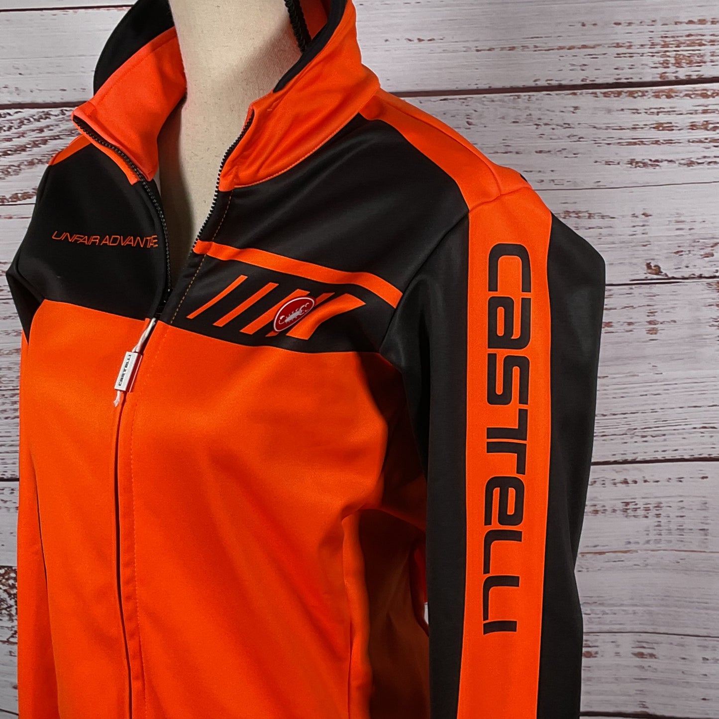 CASTELLI Women's Orange & Black Cycling Jacket- SZ XL