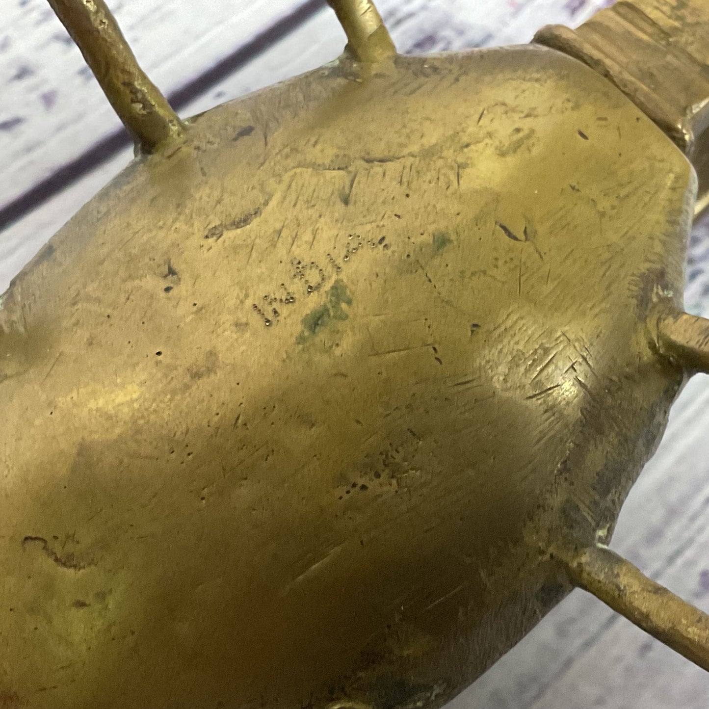 VTG./ANTIQUE Brass Scorpion Lock & Key