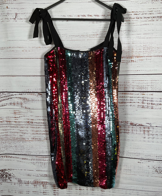 Tanya Taylor Erykah Women's Rainbow Sequin Mini Dress Size 4