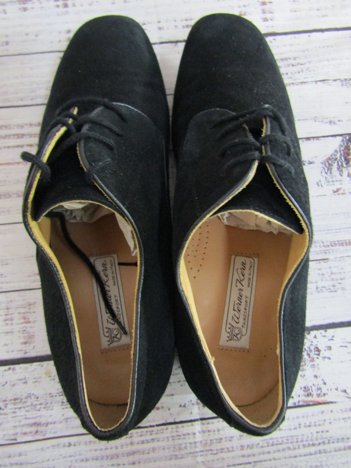 Werner Kern Modena Men's Black Suede Oxford Dancing Shoes Size 9.5