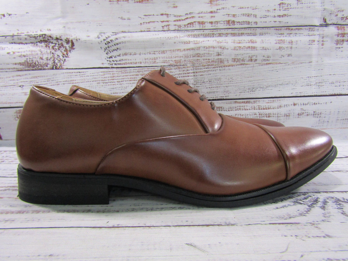 Kenneth Cole Kylar Men's Brown Leather Cap Toe Oxford Shoes Size 9.5