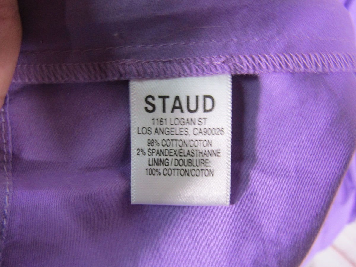 Staud Myla Women's Amethyst Waist Cutout Poplin Maxi Dress Size XS