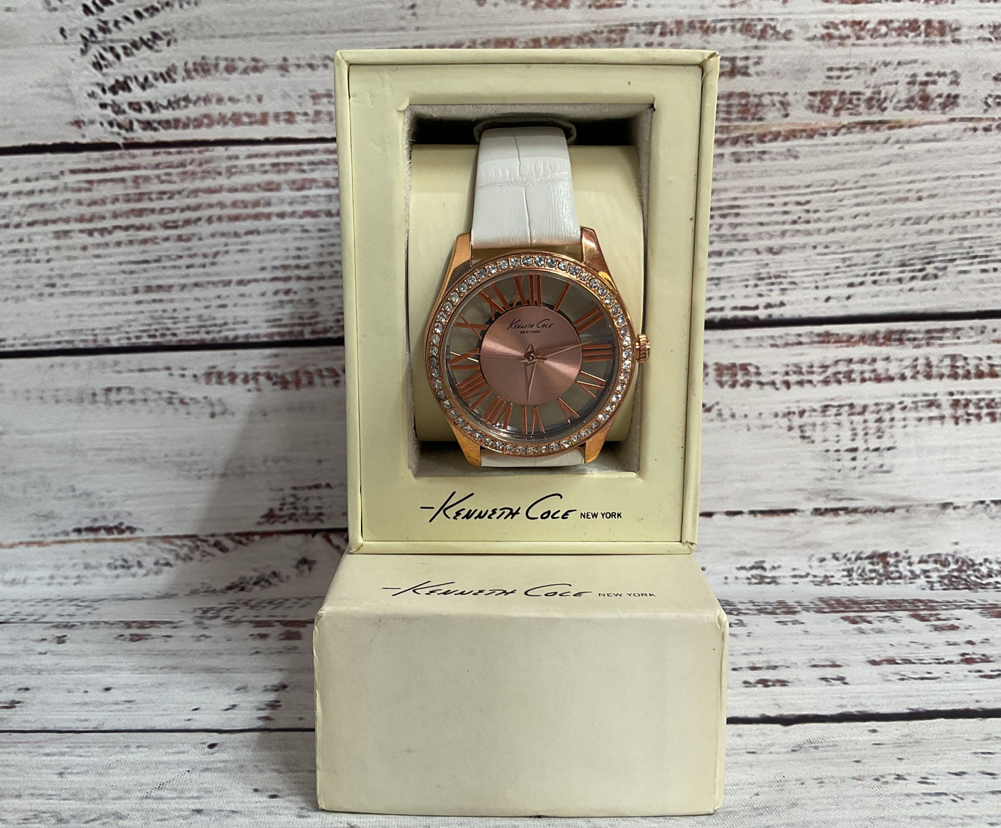 Kenneth Cole Transparency Women's Gold Plated Crystal Accent Quartz Watch KC2728