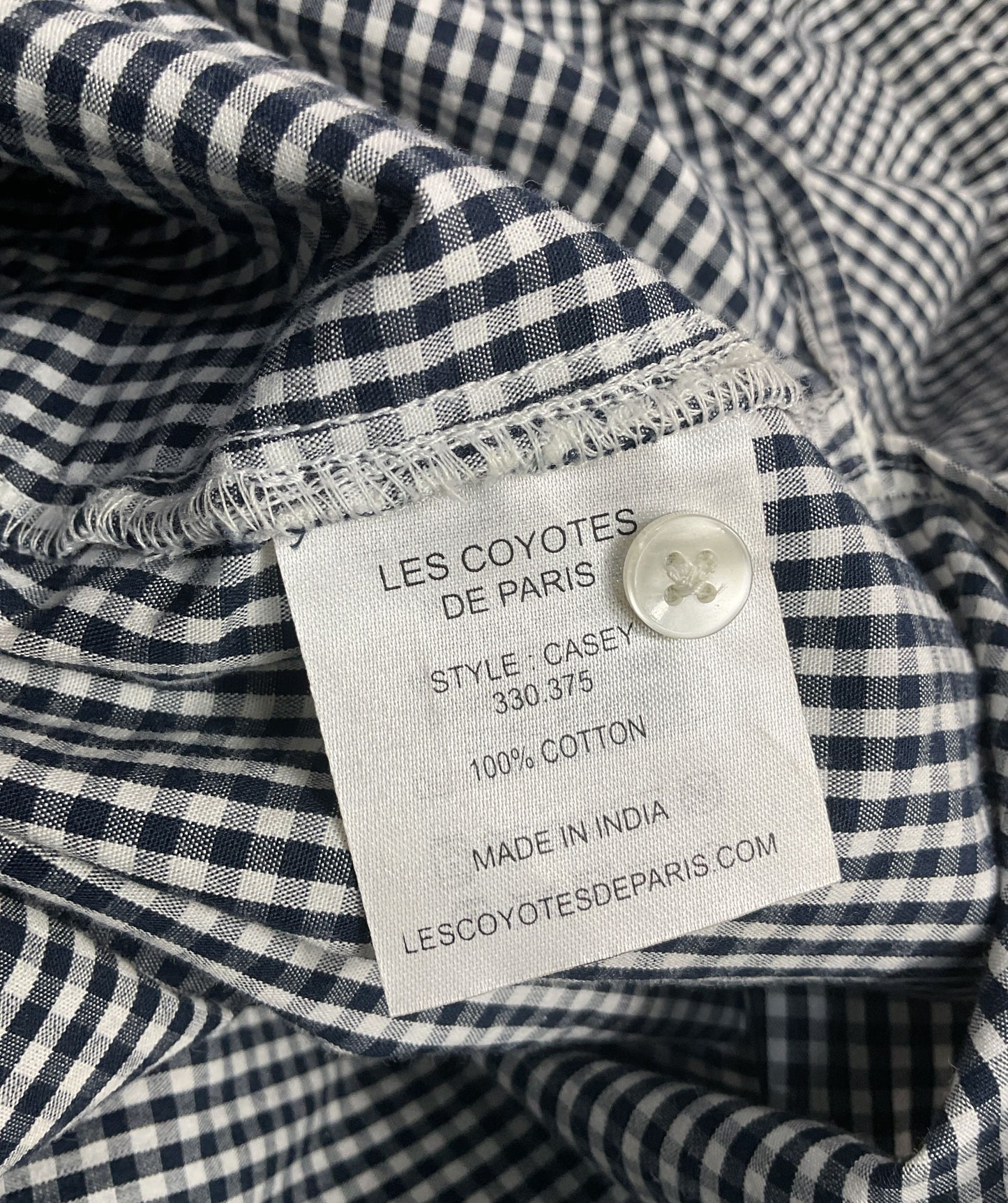 Les Coyotes de Paris Gingham Casey Navy Dress Navy S