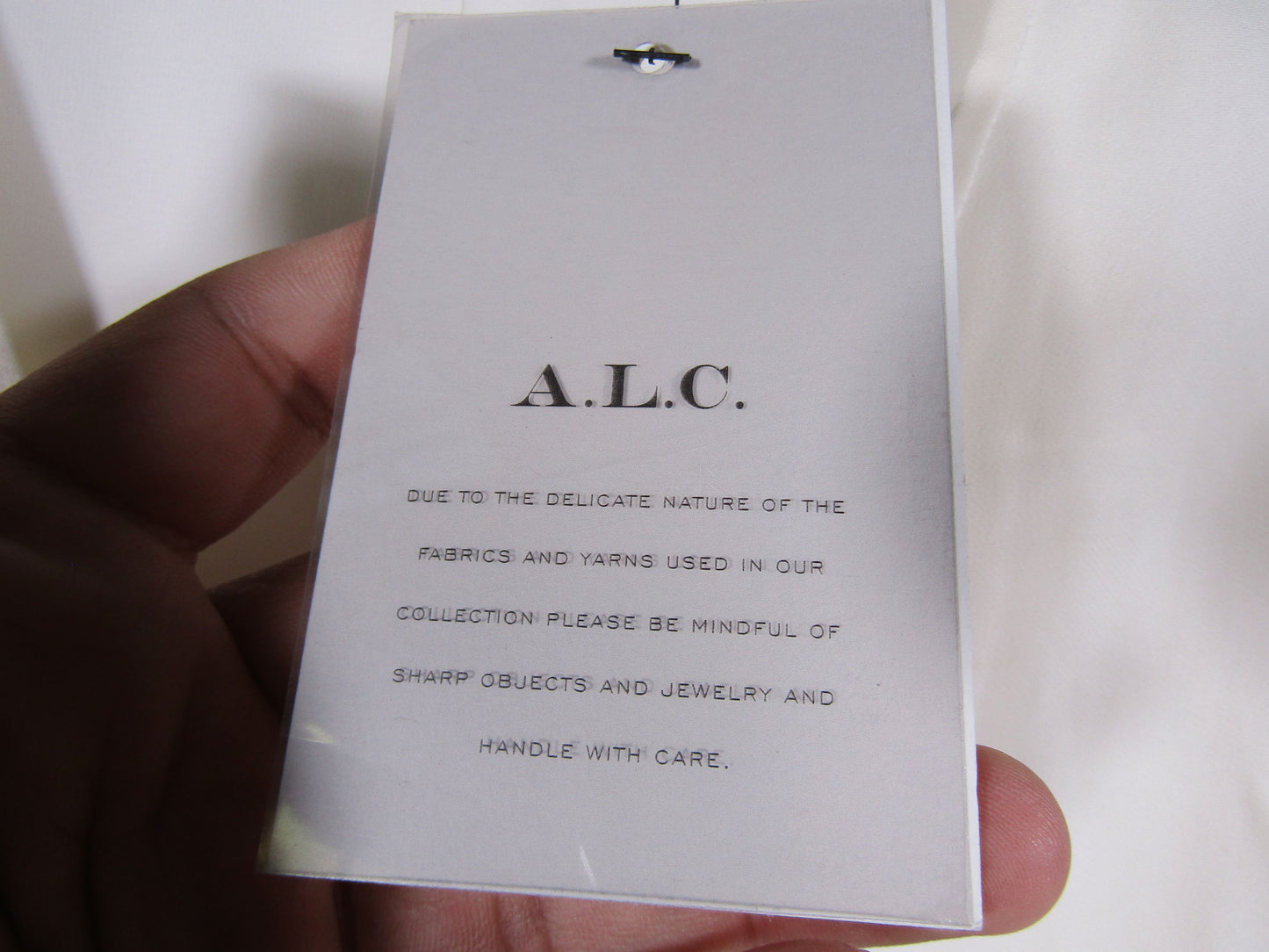 A.L.C. Carter Women's White V-Neck Dress Size 8