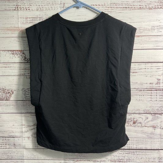 Cuyana Black Pima Cotton Blend Boxy Sleeveless Crewneck Top - Size XS