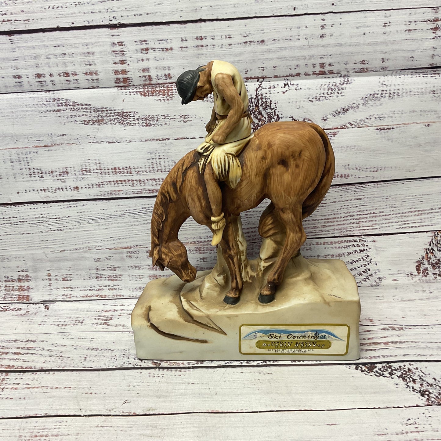 Ski Country Whiskey Decanter The End Of Trail Native Man Riding Horse