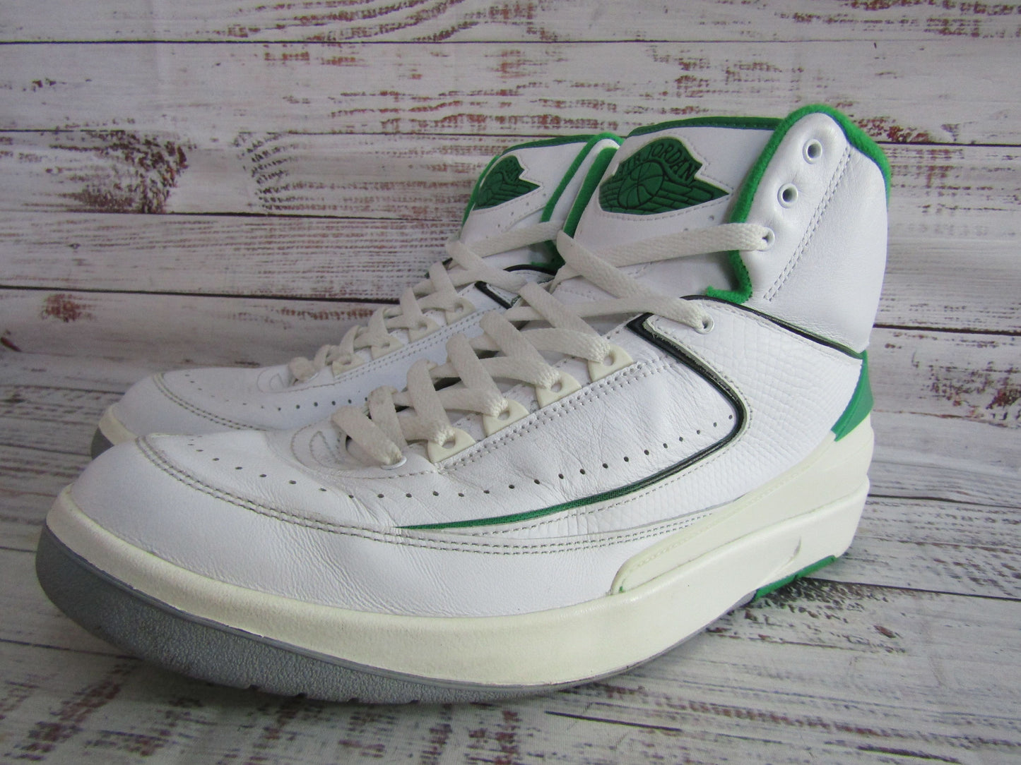 Nike Air Jordan 2 Retro Men's Lucky Green High Top Sneakers Size 11.5 DR8884-103